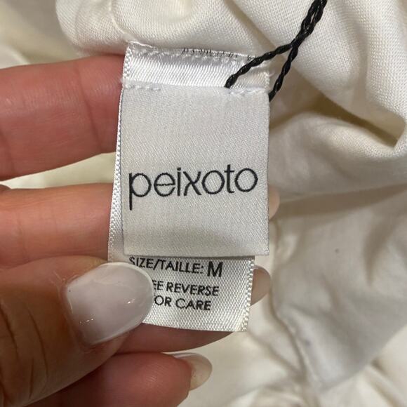 NWT Peixoto Cream Cropped Wrap Open Back Blouse Medium - Picture 5 of 9